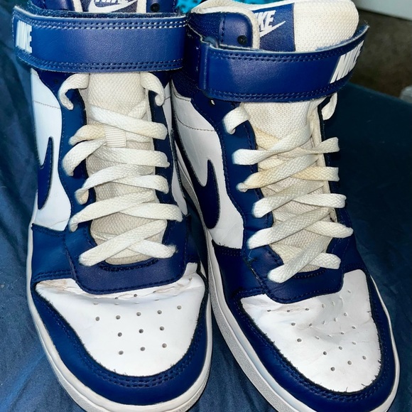 Nike Royal Blue and White High-Tops - Picture 3 of 5